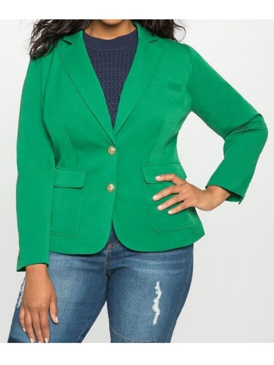 Eloquii Jackets & Blazers - ELOQUII Women's EUC Quinn Blazer in Kelly Green #4355 | Size 16